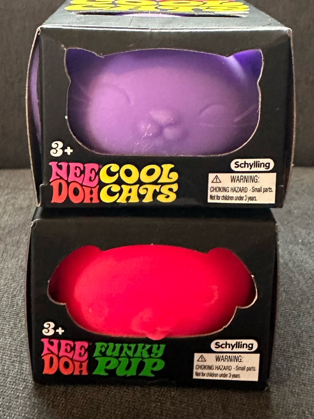 BUNDLE NeeDoh Cool Cat & Funky Pup  - Purple & Pink NWT (2 items)